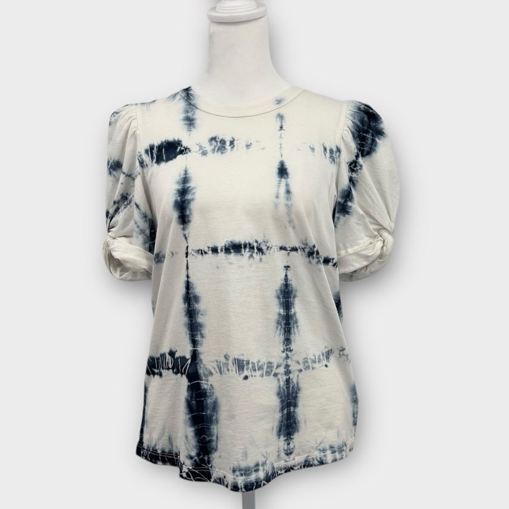 A.L.C. Tie-Dye T-Shirt in White and Blue Women’s Size S